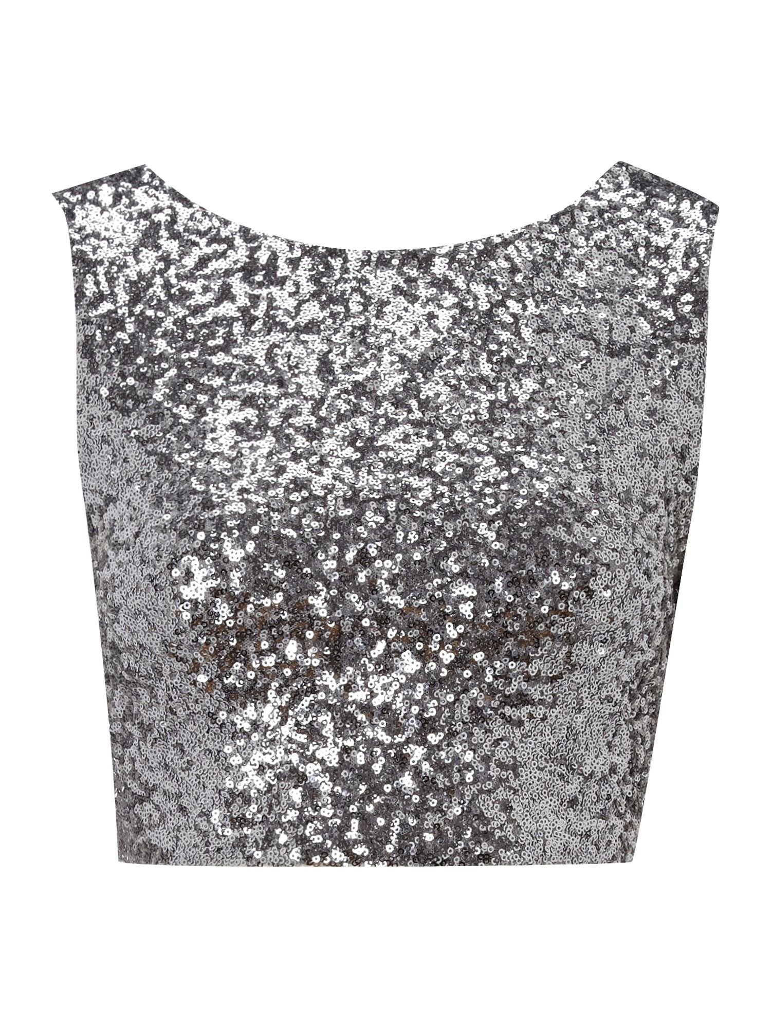 cropped sequin top