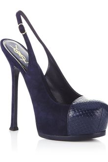 Yves Saint Laurent Tribtoo Slingback Platform - Lyst