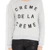 Zoe Karssen Crème De La Crème Cottonblend Terry Sweatshirt in Gray - Lyst