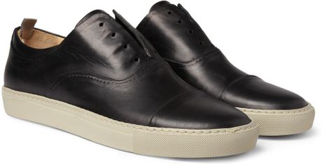of black leather alexander mcqueen shoes