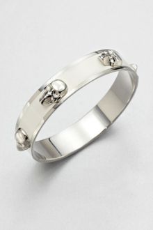 Alexander McQueen 3D Skull Bangle Bracelet - Lyst