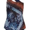 Balmain Printed Oneshoulder Swimsuit in Blue (navy) - Lyst