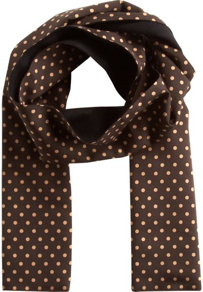 Burberry Prorsum Polka Dot Scarf in Black for Men (brown) - Lyst