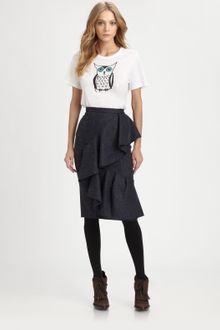 Burberry Prorsum Owl Print Tee - Lyst