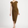 Donna Karan New York Draped Knot Dress in Khaki (beige) - Lyst