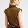 Donna Karan New York Asymmetrical Top in Brown (black) - Lyst