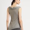 Donna Karan New York Draped Tank in Gray (black) - Lyst