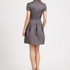 Jil Sander Navy Silk Minicollar Dress in Gray (grey) - Lyst