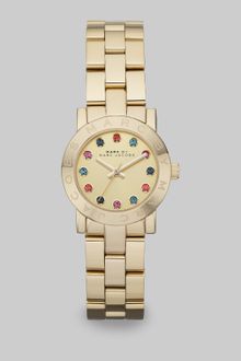 Marc By Marc Jacobs  Stone Accented Goldtone Ip Stainless Steel Watch - Lyst