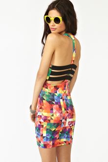 Nasty Gal Robyn Caged Dress Kaleidoscope - Lyst