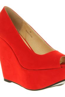 Office Witch Craft Wedge Red Microsuede - Lyst