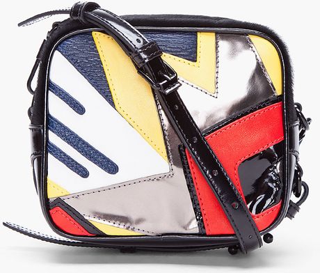 3.1 Phillip Lim Calfhair Trim Patchwork Bag in Multicolor (black) - Lyst