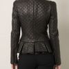 Alexander Mcqueen Peplum Detail Biker Jacket in Black - Lyst