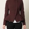 Alexander Mcqueen Asymmetrical Wrap Over Jacket in Red (burgundy) - Lyst