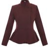 Alexander Mcqueen Asymmetrical Wrap Over Jacket in Red (burgundy) - Lyst