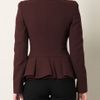 Alexander Mcqueen Asymmetrical Wrap Over Jacket in Red (burgundy) - Lyst