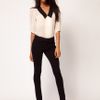 Asos Collection Asos Blouse with Pintucks and Contrast Collar in White (cream) - Lyst