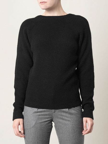 Balenciaga Scoopback Sweater in Black - Lyst
