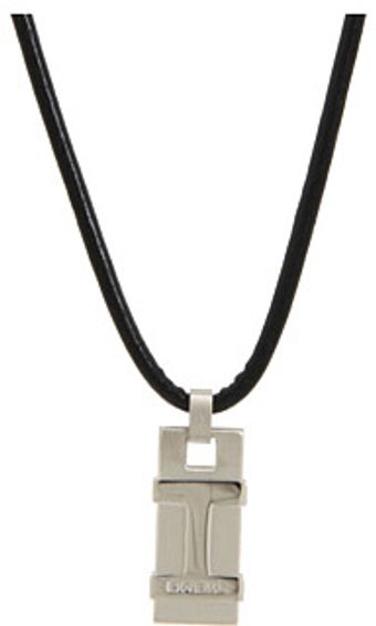 Breil Bond Black Leather Necklace - Lyst