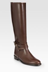 Burberry Leather Knee-High Riding Boots