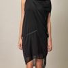 Helmut Lang Pebble Silk Drape Dress in Black - Lyst