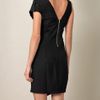 Helmut Lang Pixel Leather Detail Dress in Black - Lyst