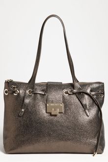 Jimmy Choo Rhea Glitter Leather Tote - Lyst