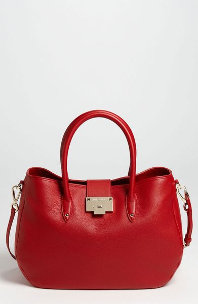 Jimmy Choo Rania Leather Satchel in Red - Lyst