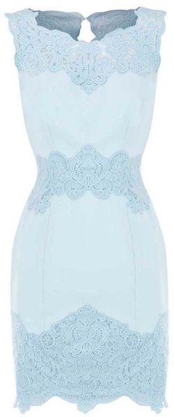 Karen Millen Heavy Cotton Lace Collection Dress - Lyst