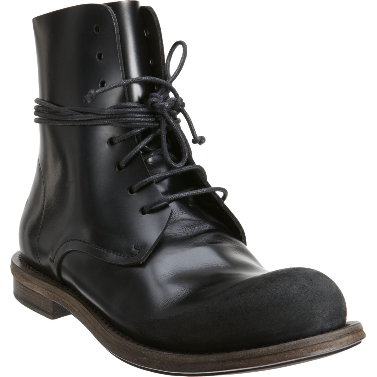 Marsell Distressed Toe Combat Boot in Black for Men Lyst
