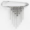 Natasha Couture Burnished Safety Pin Brooch in Silver (burnished silver) - Lyst