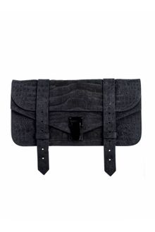 Proenza Schouler Ps1 Pochette Suede Crocodile Bag - Lyst