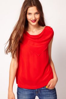 Sonia By Sonia Rykiel Crepe De Chine Scarf Top in Silk - Lyst