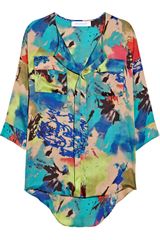 T-bags Printed Satin Blouse