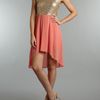 Tfnc Sequin Sarah High Low Dress in Pink (coral) - Lyst
