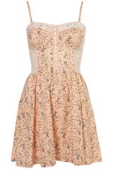 Topshop Floral Lace Flippy Tunic