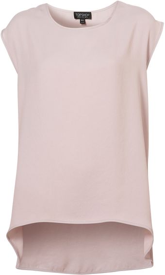 Topshop Drop Hem Tunic Tee - Lyst