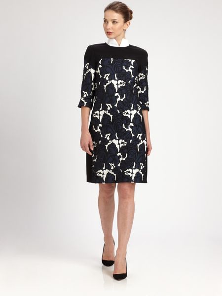Vionnet Mixed Media Dress in Blue - Lyst