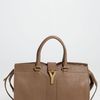 Yves Saint Laurent Cabas Chyc Mini Leather Satchel in Beige (dove beige) - Lyst
