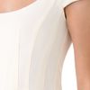 Zac Posen Wool Crepe Dress in White (ivory) - Lyst