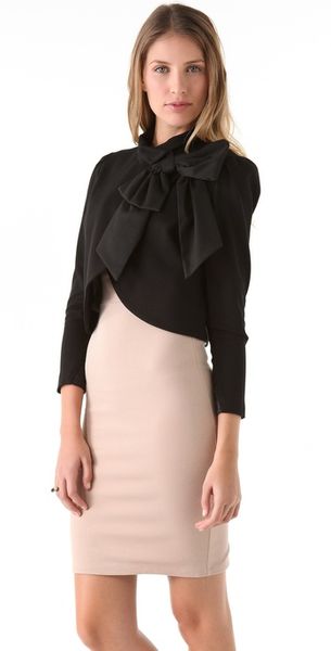 Alice + Olivia Addison Bow Crop Jacket - Lyst