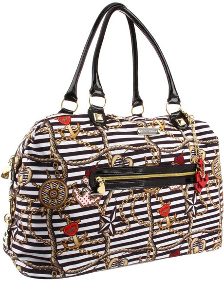 betsey johnson black weekender bag