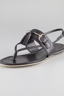 Gucci Horse Bit Tassel Thong Sandal - Lyst