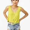 Nasty Gal Scoop Crop Tank in Yellow (chartreuse) - Lyst