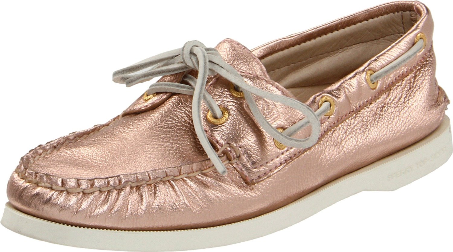 Sperry Topsider AO Rose Gold Boat Shoe in Gold (rose gold