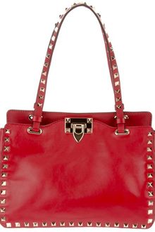 Valentino Studded Tote - Lyst