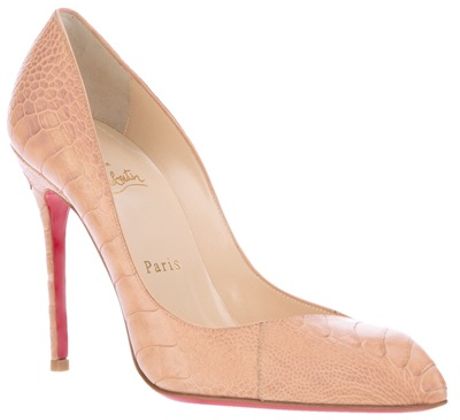 Christian Louboutin Textured Stiletto Pump in Beige (nude) - Lyst