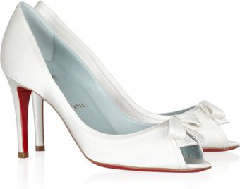 Christian Louboutin Milady 85 Satincovered Leather Pumps - Lyst