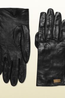 Gucci Womens Leather Gloves - Lyst