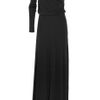 Halston Heritage One Shoulder Jersey Gown in Black - Lyst